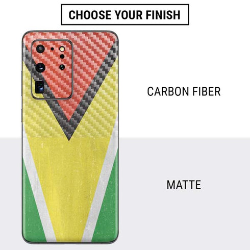 Guyana Flag Distressed Galaxy S20 Ultra 5G Skin